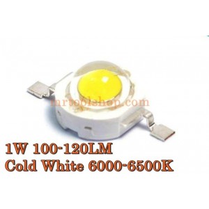 หลอด LED 1W สีขาว (Cold White) ความสว่าง 100-120 ลูเมน (Taiwan Chip) (50ชิ้น/lot) 1ชิ้น=6บาท   ::::: สินค้าหมดชั่วคราว :::::